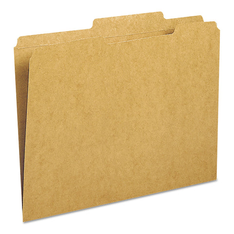 Kraft File Folder, 2/5 Cut Right, Two-Ply Top Tab, Letter, Kraft, 100/box