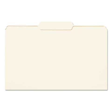 File Folders, 1/3 Cut Second Position, One-Ply Top Tab, Legal, Manila, 100/box