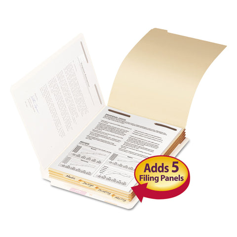 Stackable End Tab Folder Dividers With Fastener, Letter, 1/2" Cap, 50 Each/pack
