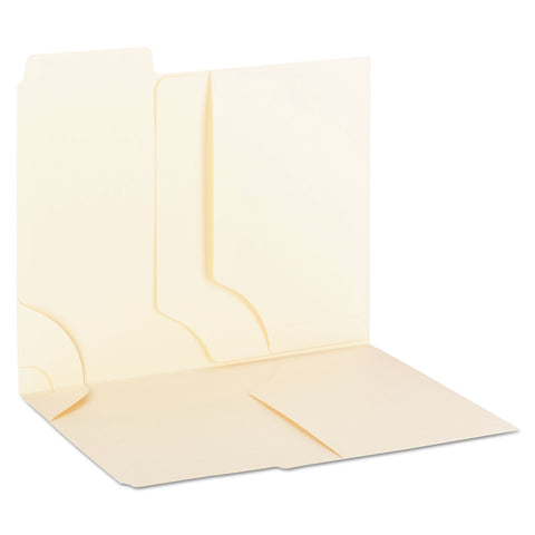3-In-1 Supertab Section Folders, 1/3 Cut Top Tab, Letter, Manila, 12/pack