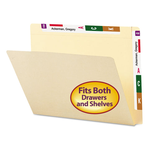 Conversion File Folders, Straight Cut Top Tab, Letter, Manila, 100/box
