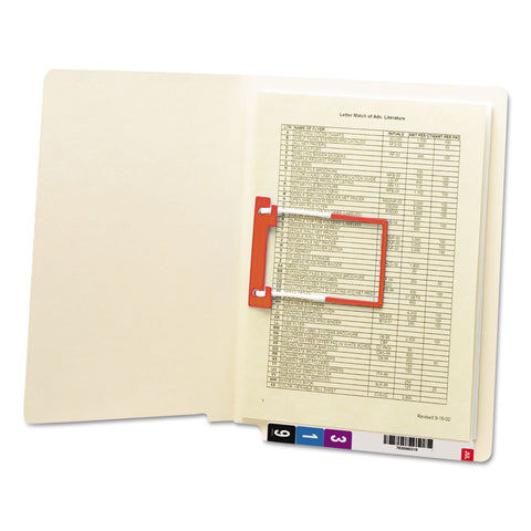 U-Clip File Folders, Straight Tab, Letter, Manila, 50/box