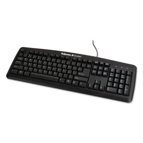 Usb Standard Keyboard W/microban Antimicrobial Protection, 104 Keys, Black