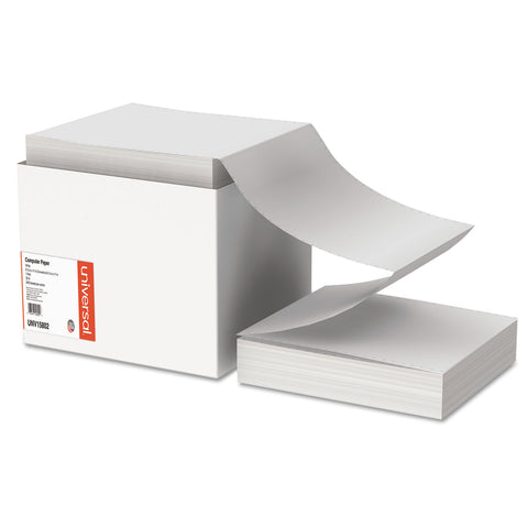 Computer Paper, 20lb, 9-1/2 X 11, Letter Trim Perforations, White, 2400 Sheets