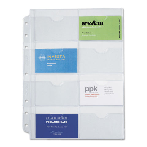 Business Card Holders For Looseleaf Planners, 8 1/2 X 11, 6/pack
