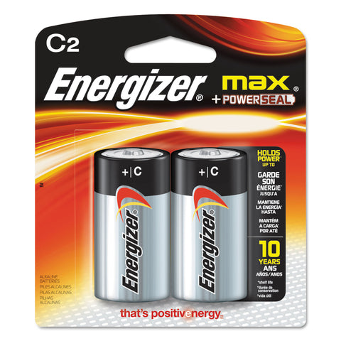 Max Alkaline Batteries, C, 2 Batteries/pack