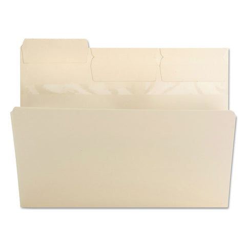 Pick-A-Tab File Folder, 1/3 Cut Top Tab, Letter, Manila, 24/pack