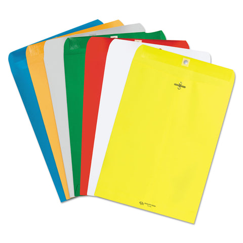 Fashion Color Clasp Envelope, 9 X 12, 28lb, Blue, 10/pack