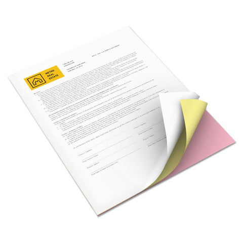 Vitality Multipurpose Carbonless Paper, Three-Part, Letter, Pink/canary/white