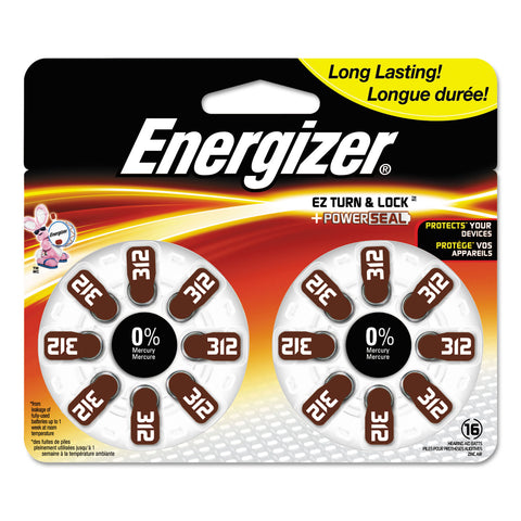 Hearing Aid Battery, Zero Mercury Coin Cell, 312, 1.4v