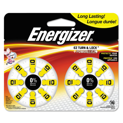 Hearing Aid Battery, Zero Mercury Coin Cell, 10, 1.4v