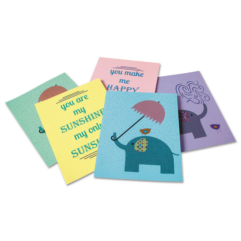 Array Card Stock, 65 Lb., Letter, Assorted Pastel Colors, 50 Sheets/pack