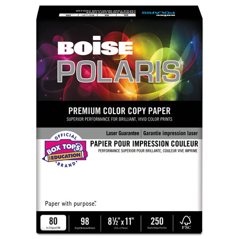 Polaris Premium Color Copy Paper, 80lb, 98 Bright, 8-1/2 X 11, White, 250 Sheets