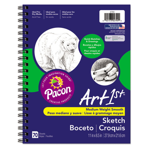 Art1st Sketch Diary, 11 X 8 1/2, 60 Lb, 70 Sheets, White