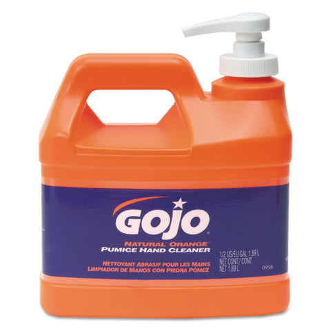 Natural Orange Pumice Hand Cleaner, Orange Citrus Scent, .5gal Pump Bottle, 4/ct