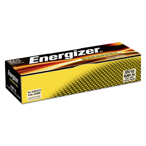 Industrial Alkaline Batteries, 9v, 12/box