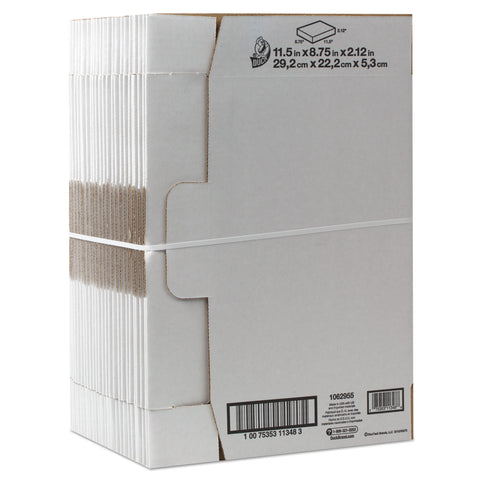 Self-Locking Shipping Boxes, 11 1/2l X 8 3/4w X 2 1/8h, White, 25/pack