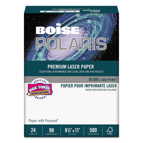 Polaris Premium Laser Paper, 98 Bright, 24lb, 8 1/2 X 11, White, 500 Sheets