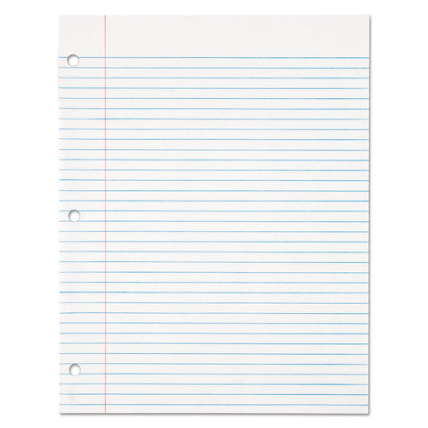 Filler Paper, 3h, 16 Lb, 8 1/2 X 11, College Rule, White, 500 Sheets/pack