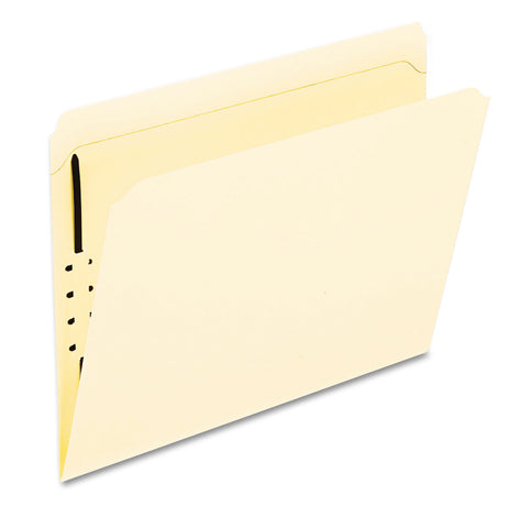 Fastener Folders, 1 Fastener, Straight Tab, Letter, Manila, 50/box