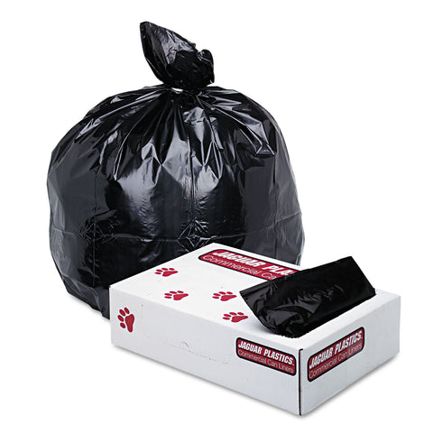 Low-Density Commercial Can Liner, 33gal, 1.7mil, Black, 150/carton