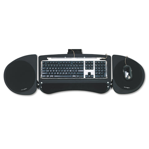 Adjustable Articulating Underdesk Keyboard Platform, 24-1/2w X 12-1/2d, Black