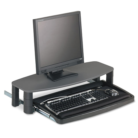 Over/under Keyboard Drawer With Smartfit System, 14-1/2w X 23d, Black