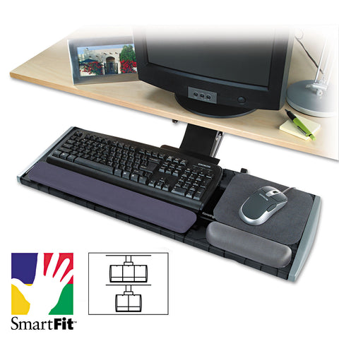 Adjustable Keyboard Platform With Smartfit System, 21-1/4w X 10d, Black