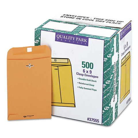 Clasp Envelope, #55, 6 X 9, 28lb, Brown Kraft, 500/carton
