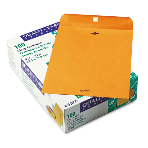 Clasp Envelope, 9 1/2 X 12 1/2, 28lb, Brown Kraft, 100/box