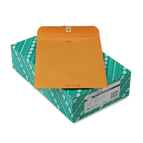 Clasp Envelope, Recycled, 9 X 12, 28lb, Light Brown, 100/box