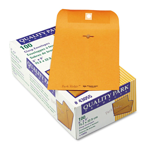 Park Ridge Kraft Clasp Envelope, #55, 6 X 9, Brown Kraft, 100/box