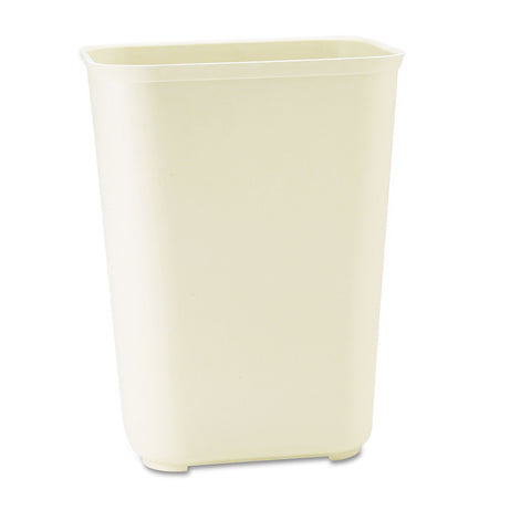 Fire-Resistant Wastebasket, Rectangular, Fiberglass, 10gal, Beige