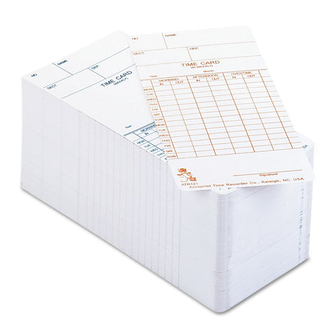 Time Card For Model Atr120 Electronic Clock, Weekly Or Biweekly, 250/pack