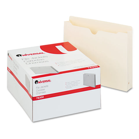 Economical File Jackets With Two Inch Expansion, Letter, 11 Point Manila, 50/box