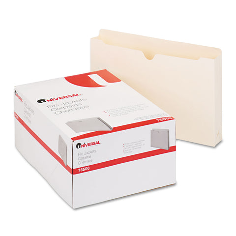 Economical File Jackets With Two Inch Expansion, Legal, 11 Point Manila, 50/box