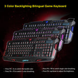 LED Gaming Wire 2.4G keyboard And 5500DPI Mouse Set to Computer Multimedia Gamer