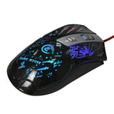 LED Gaming Wired 2.4G keyboard And 3200DPI Mouse Set to Computer Multimedia Gamer