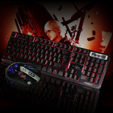 LED Gaming Wired 2.4G keyboard And 3200DPI Mouse Set to Computer Multimedia Gamer