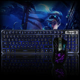 LED Gaming Wired 2.4G keyboard And 3200DPI Mouse Set to Computer Multimedia Gamer