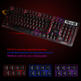 LED Gaming Wired 2.4G keyboard And 3200DPI Mouse Set to Computer Multimedia Gamer