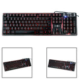 LED Gaming Wired 2.4G keyboard And 3200DPI Mouse Set to Computer Multimedia Gamer