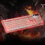 LED Gaming Wired 2.4G keyboard And 3200DPI Mouse Set to Computer Multimedia Gamer