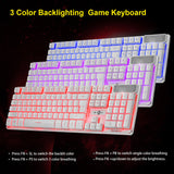 LED Gaming Wired 2.4G keyboard And 3200DPI Mouse Set to Computer Multimedia Gamer