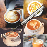 Shipping from USAElectric Stainless Steel Milk Frother  Wand Slim Handheld Milk Frother Coffee Latte & Cappuccino with Stand