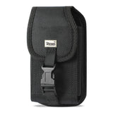 REIKO VERTICAL RUGGED POUCH XXXL SIZE WITH BUCKLE CLIP IN BLACK (6.38x3.53x0.62 INCHES)