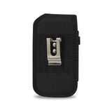 REIKO VERTICAL RUGGED POUCH WITH BUCKLE SAMSUNG GALAXY NOTE2 N7100 IN BLACK (6.417X3.62X0.7 INCHES PLUS)