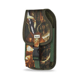 VERTICAL RUGGED POUCH WITH BUCKLE SAMSUNG GALAXY S4 IN LEAVES PATTERN (5.51X2.91X0.51 INCHES PLUS)