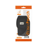 REIKO VERTICAL RUGGED POUCH M SIZE IN BLACK WITH VELCRO BUCKLE CLIP (3.5X2.05X1.1 INCHES)