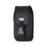 VERTICAL RUGGED POUCH HTC HD2 T8585 PLUS-BLACK WITH VELCRO BUCKLE CLIP (5.16X3.04X0.83 INCHES)